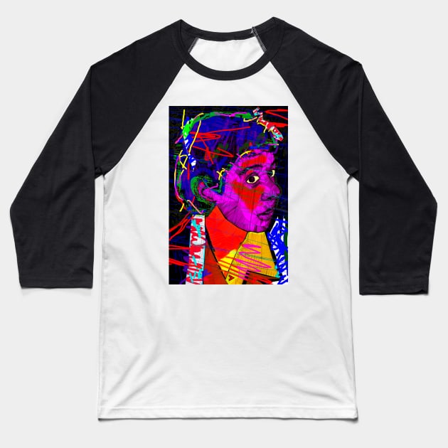 Carson McCullers and Her Colors Baseball T-Shirt by Exile Kings 